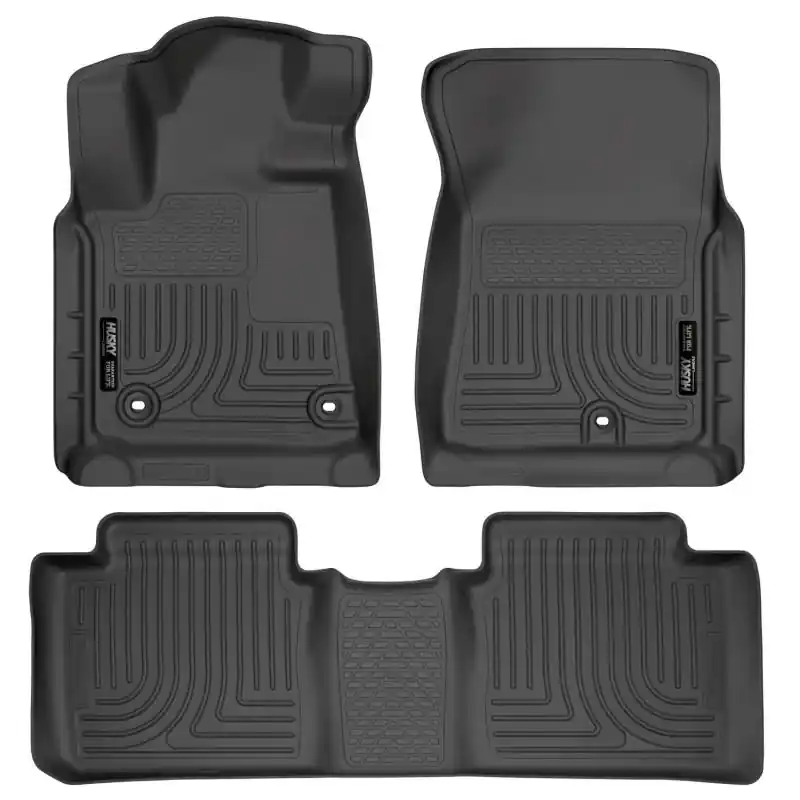 Husky Liners 2014 Toyota Tundra Double Cab Pickup WeatherBeater Black Front & 2nd Seat Floor Liners Brand New