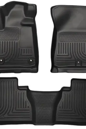 Authentic Husky Liners 14 Toyota Tundra Weatherbeater Black Front & 2nd Seat Floor Liners