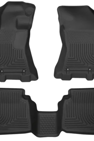 Husky Liners 2015 Subaru Legacy/Outback Weatherbeater Black Front & 2nd Seat Floor Liners Handmade