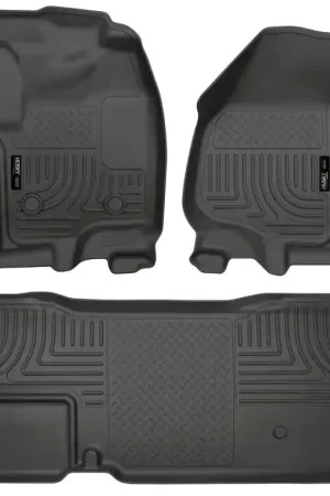 Husky Liners 2012.5 Ford SD Super Cab WeatherBeater Combo Black Floor Liners (w/o Manual Trans Case) Low Price