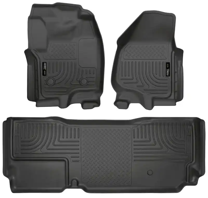 Husky Liners 2012.5 Ford SD Super Cab WeatherBeater Combo Black Floor Liners (w/o Manual Trans Case) Low Price