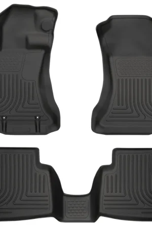 Clearance Husky Liners Subaru 12-14 Impreza/2015 WRX/STi WeatherBeater Combo Front&2nd Row Black Floor Liners