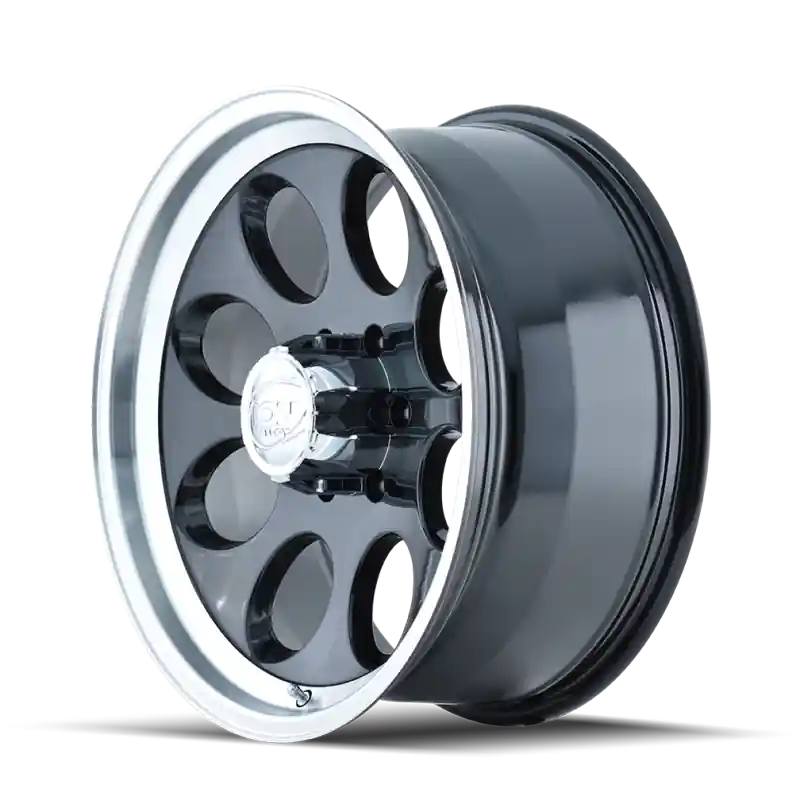 Popular ION Type 171 17x9 / 5x114.3 BP / 0mm Offset / 83.82mm Hub Black/Machined Wheel