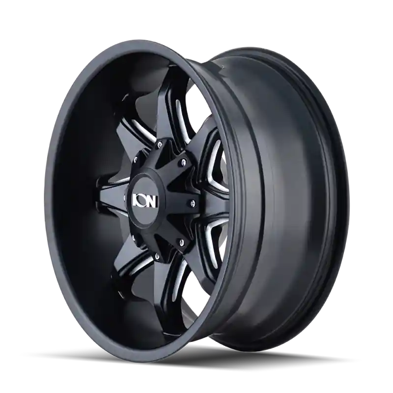 Reduced Price ION Type 181 20x12 / 8x165.1 BP / -44mm Offset / 130.8mm Hub Satin Black/Milled Spokes Wheel